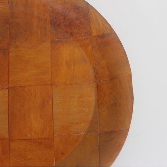 1970’s Woven Wood Tray Molded Wood Bar Danish Modern Mid Century MCM Drinks Bar - Picture 6 of 8